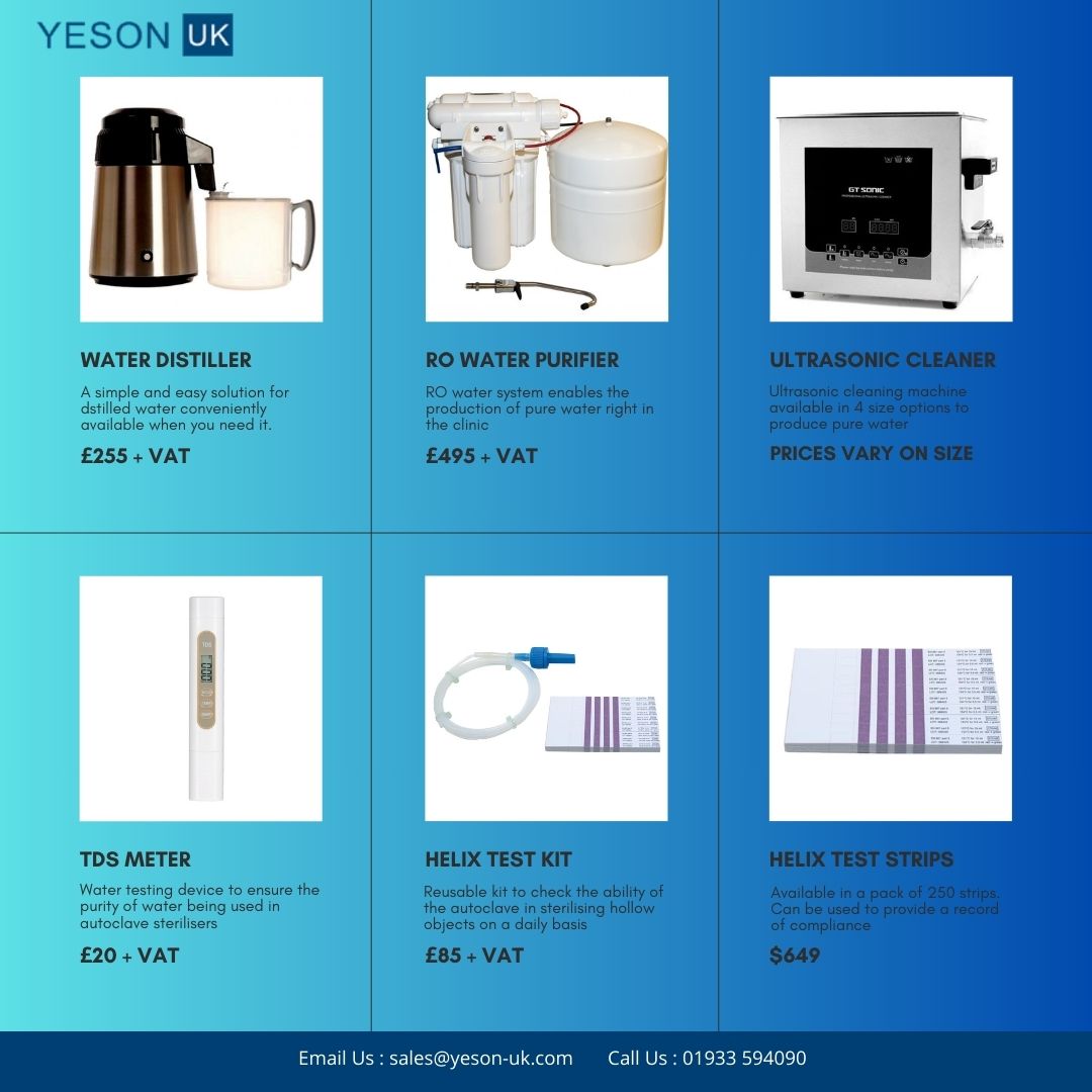 YESON range of Water Purification Devices & Autoclave Testing Accessories