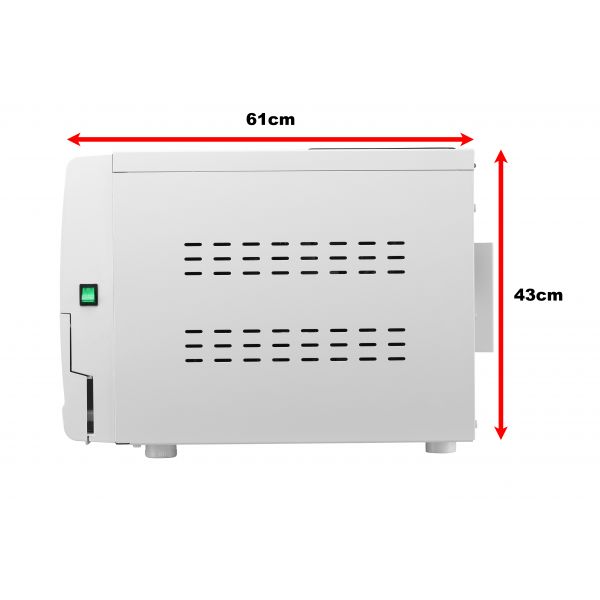 18L autoclave - back view